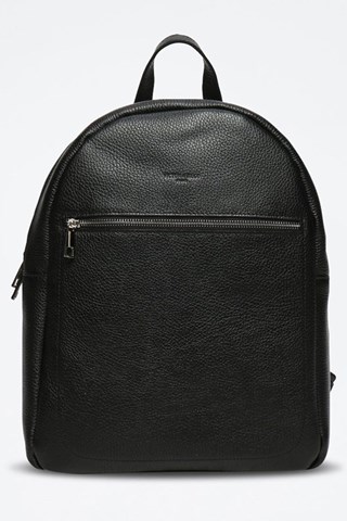 Mochila de couro Mini Lou - Preto