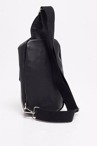 Bolsa de cintura em couro Alex - Preto