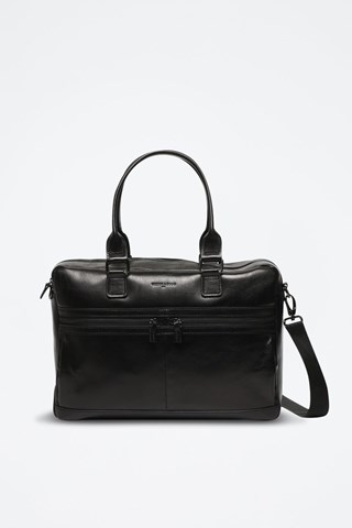 Porta-documentos em couro Donatello - Preto