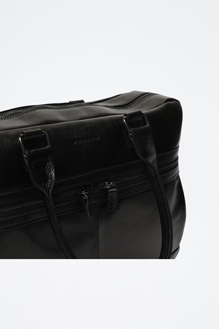 Porta-documentos em couro Donatello - Preto