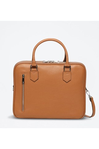 Pasta em couro Elio - Castanho