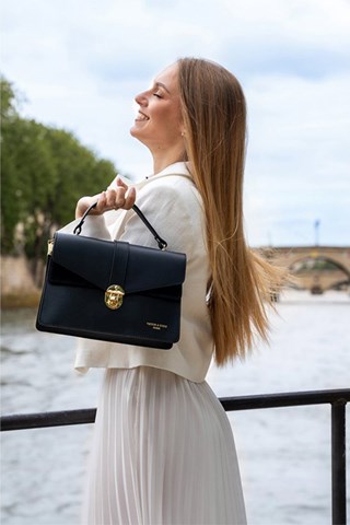 Mala de couro Phoenix  - Preto