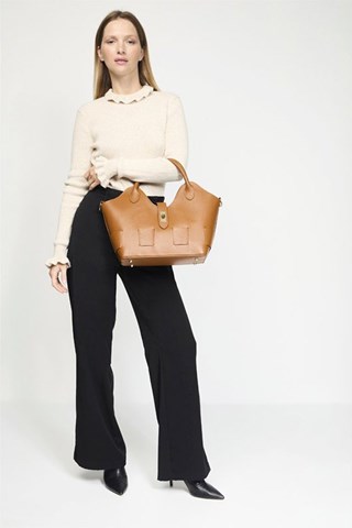 Mala de couro Soho - Castanho