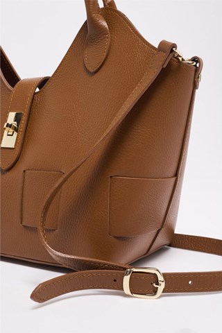 Mala de couro Soho - Castanho