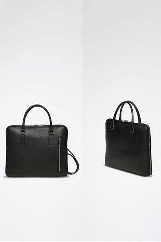 Porta-documentos em couro Davide - Preto