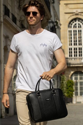 Pasta em couro Iris - Preto