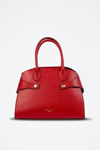 Mala de couro  - Vermelho