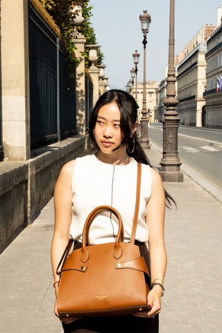 Mala de couro  - Camel