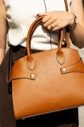 Mala de couro  - Camel