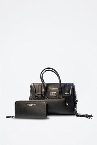 Mala de couro Set Ondine - Preto