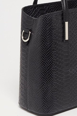 Mala de couro Rafa - Preto