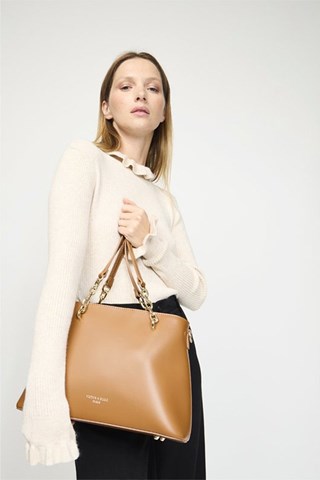 Mala em couro Prague  - Castanho