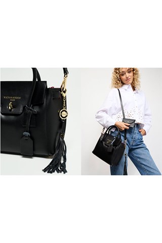 Mala de couro Set Jeny - Preto