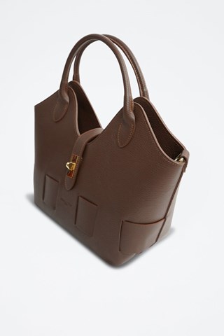 Mala de couro - Castanho