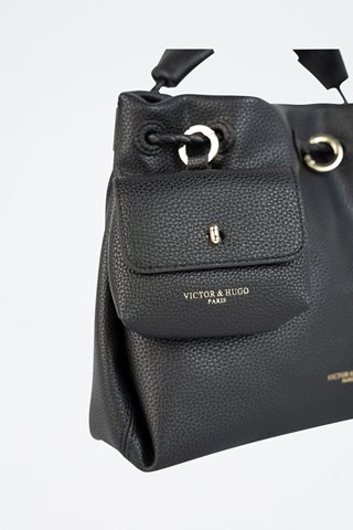 Mala em couro - Preto - Preto