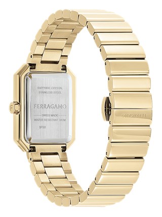 Relógio de quartzo em aço - Dourado