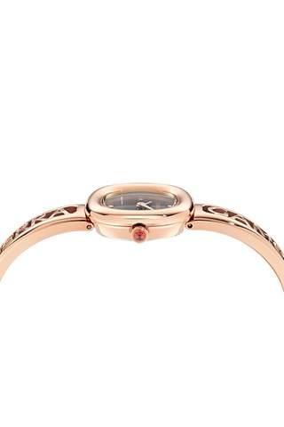 Relógio de quartzo banhado a ouro rosa