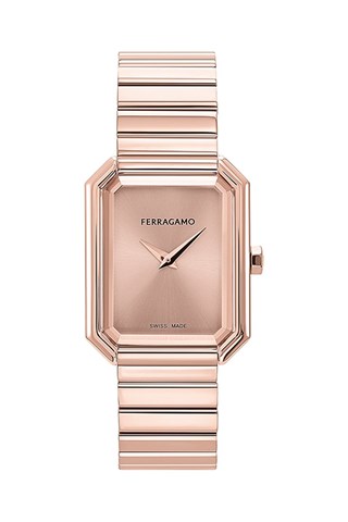 Relógio de quartzo banhado a ouro rosa