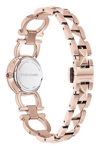 Relógio de quartzo banhado a ouro rosa