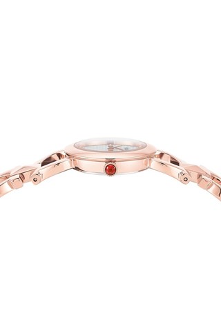 Relógio de quartzo banhado a ouro rosa