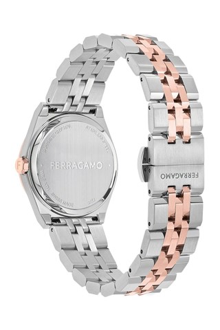 Relógio de quartzo banhado a ouro rosa