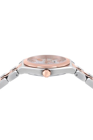 Relógio de quartzo banhado a ouro rosa