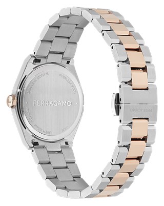 Relógio de quartzo banhado a ouro rosa