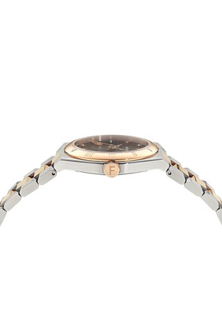 Relógio de quartzo banhado a ouro rosa