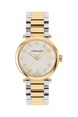 Relógio de quartzo em aço - Prateado e dourado