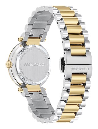 Relógio de quartzo em aço - Prateado e dourado