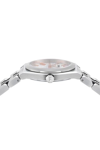 Relógio de quartzo em aço - Prateado