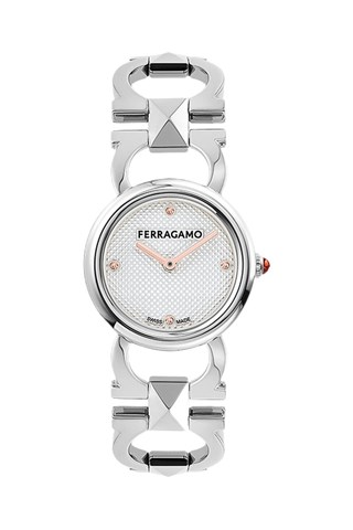 Relógio de quartzo em aço - Prateado