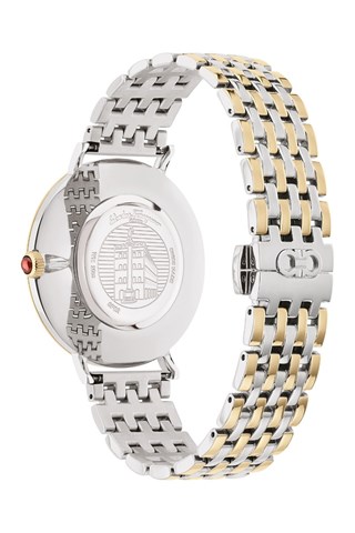 Relógio de quartzo em aço Dourado e prateado