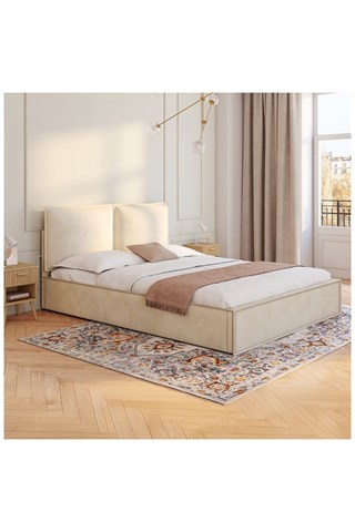 Cama com arrumação com sommier Lilou - Área de deitar 160 x 200 cm