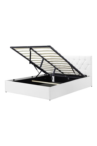 Cama com arrumação e estrado Hannah Branco