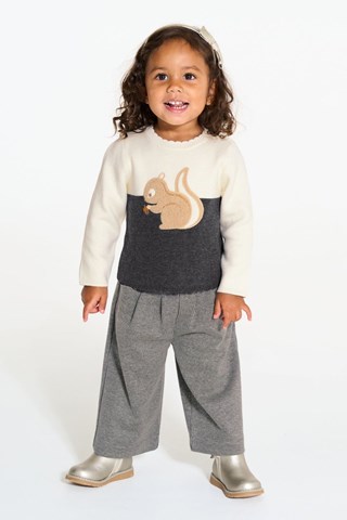 Trui - Wit en Gemêleerd Donkergrijs - Obaïbi