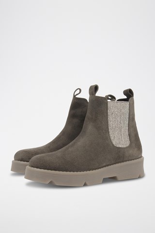 Botins em nobuck- Cinzento