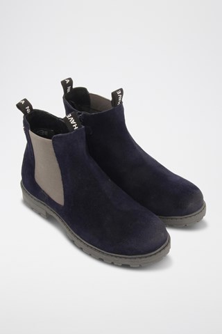 Boots em nobuck - Azul-marinho