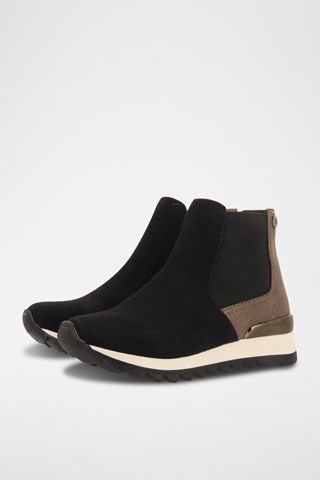 Botins Chelsea com plataforma - Preto