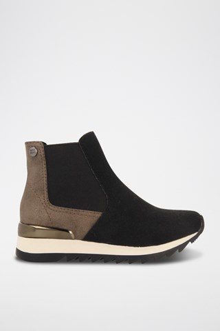 Botins Chelsea com plataforma - Preto