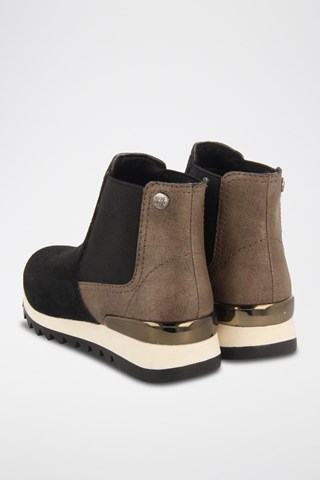 Botins Chelsea com plataforma - Preto