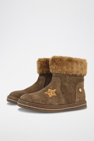 Botins forrados em nobuck- Castanho