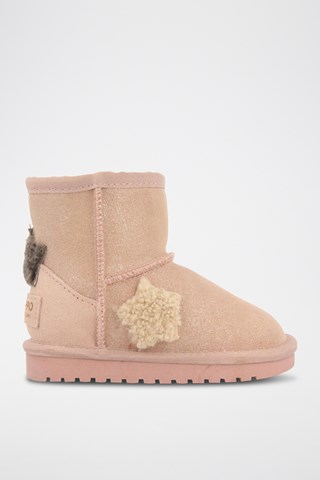 Botins forrados em nobuck- Rosa