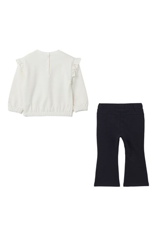 T-shirt Minnie Disney e calças em algodão biológico - Branco e preto