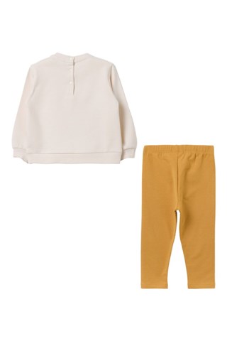 Sweat e leggings - Bege e mostarda