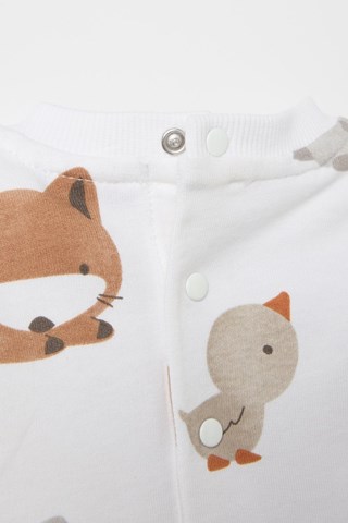 Sweat e calças em algodão biológico - Branco e cinzento