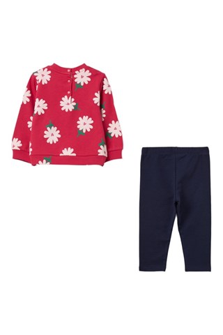 Sweat e calças - Vermelho e azul-noite