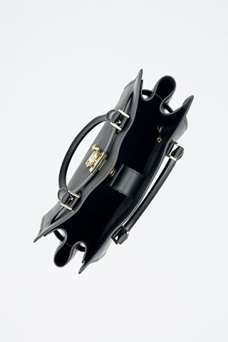 Mala em couro - Preto