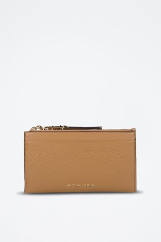 Porta-cartões de couro - Avelã