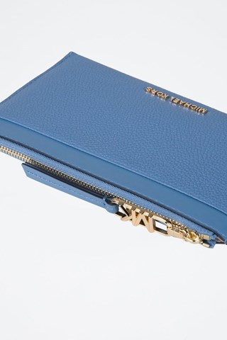 Porta-cartões de couro - Azul